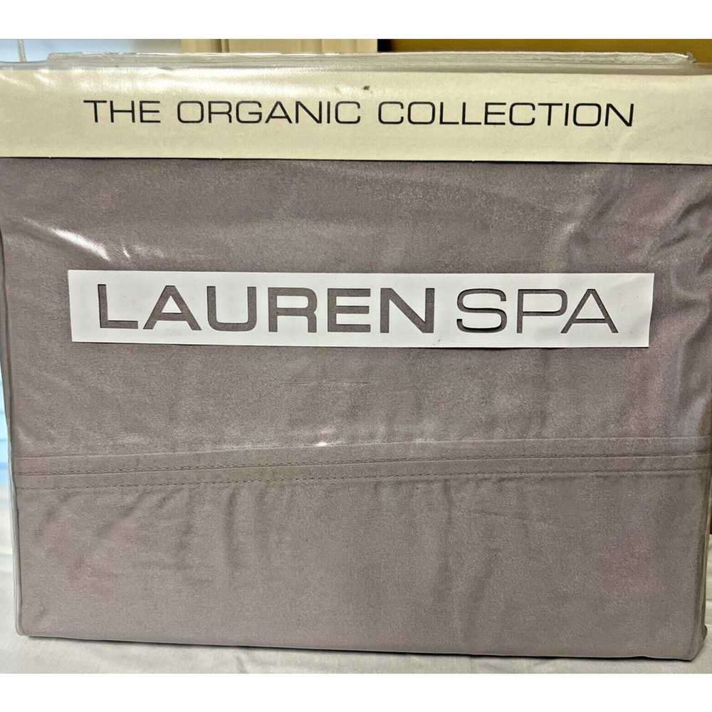 Ralph Lauren Spa Organic Lavender Sunset Queen Flat Sheet NEW 1ST QUALITY
